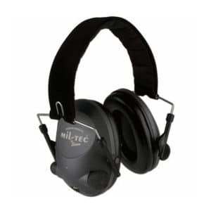 Cascos electrónicos MILTEC negros - Imagen 1