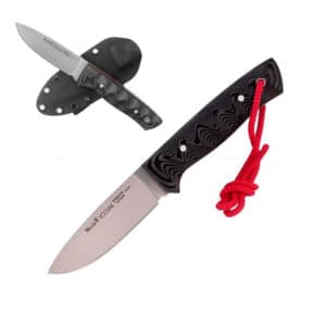 Cuchillo muela Kodiak micarta negra funda kydex