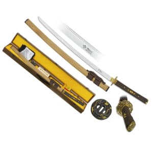Katana acero damasco. hoja: 72 cm - Imagen 1