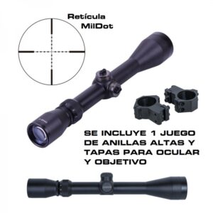 Visor Zasdar 3-9x40 reticula Mildot no iluminada anillas 11 - Imagen 1