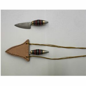 Cuchillo Canario artesano TABAIBAL de colgar C/Funda 7cm.. - Imagen 1